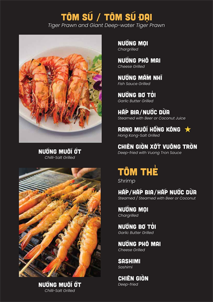 The Menu of Vuong Tron Seafood & Claypot Rice Restaurant12